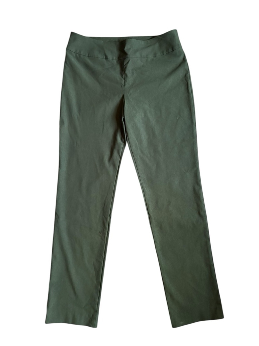 NIC+ZOE Moss Green Wonderstretch Pull-On Pants, size 12